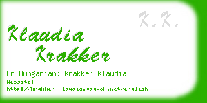 klaudia krakker business card